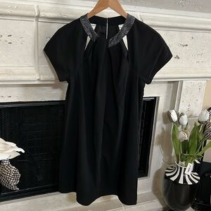 Adelyn Rae embellished neckline dress